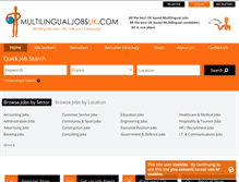 Tablet Screenshot of multilingualjobsuk.com